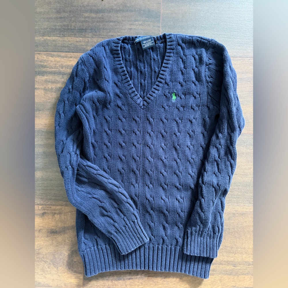 Ralph Lauren Dark Blue V-Neck Sweater
